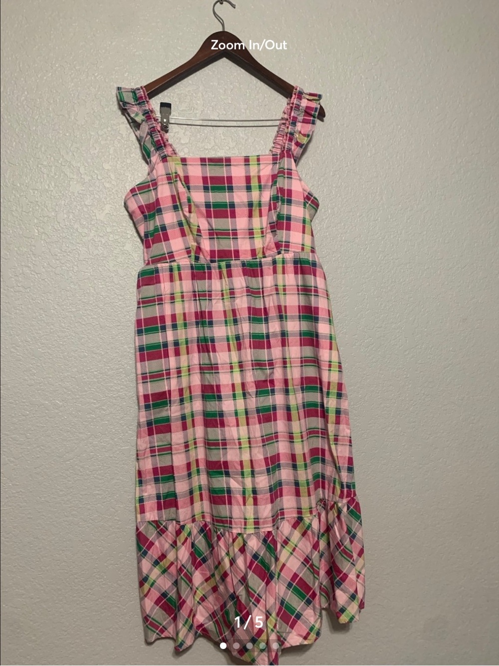 Torrid Black Floral & Pink Plaid Mix Dress